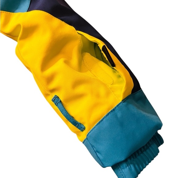 Spyder Vibrant Blue and Neon Green Puffer Jacket Size 4 - Picture 13 of 15